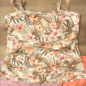 Floral Print Bandeau Bathing Suit